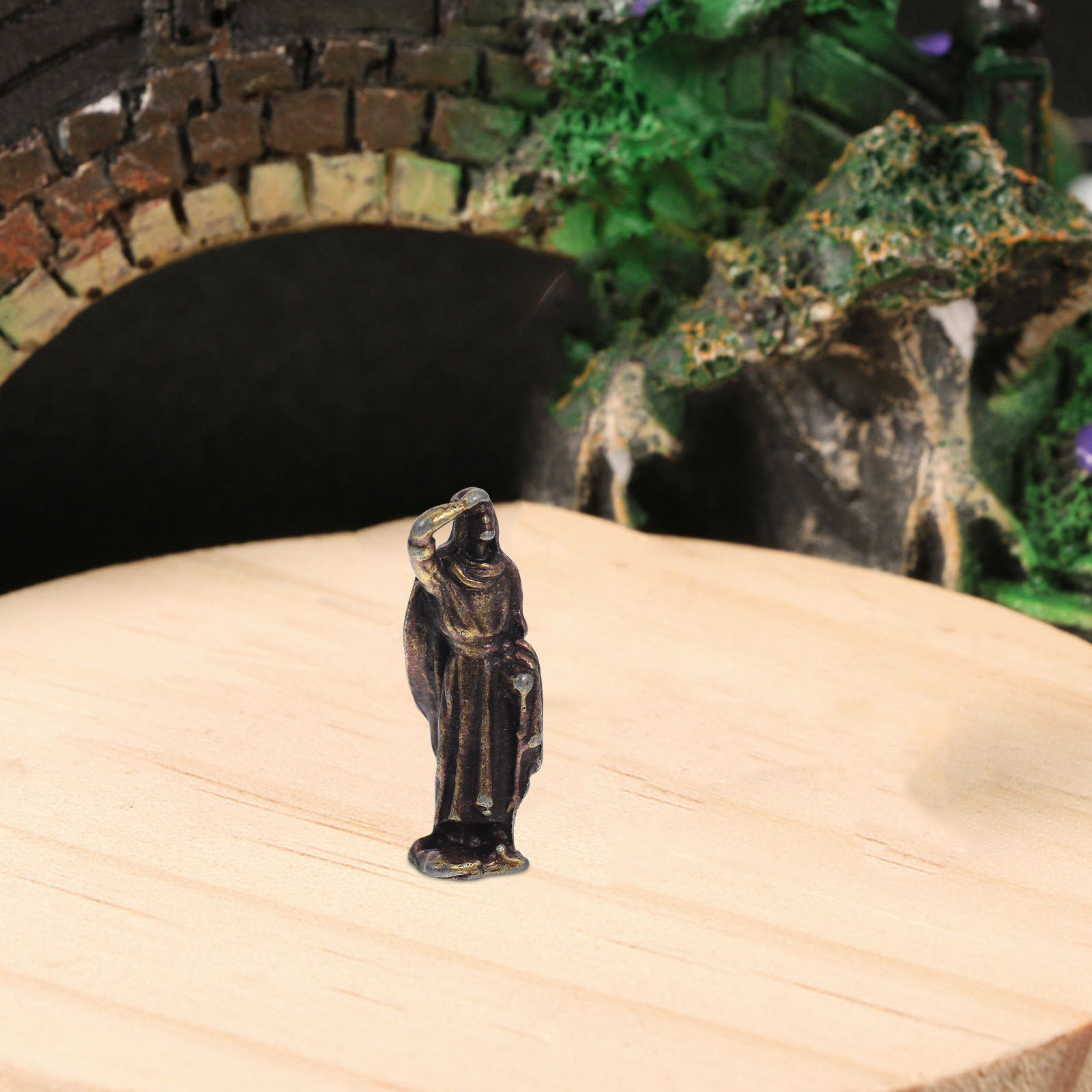 미니어처 중국 고대 인물 실물 같은 금속 조각품 마이크 - Bonsai Garden Miniature 리뷰 및 가격