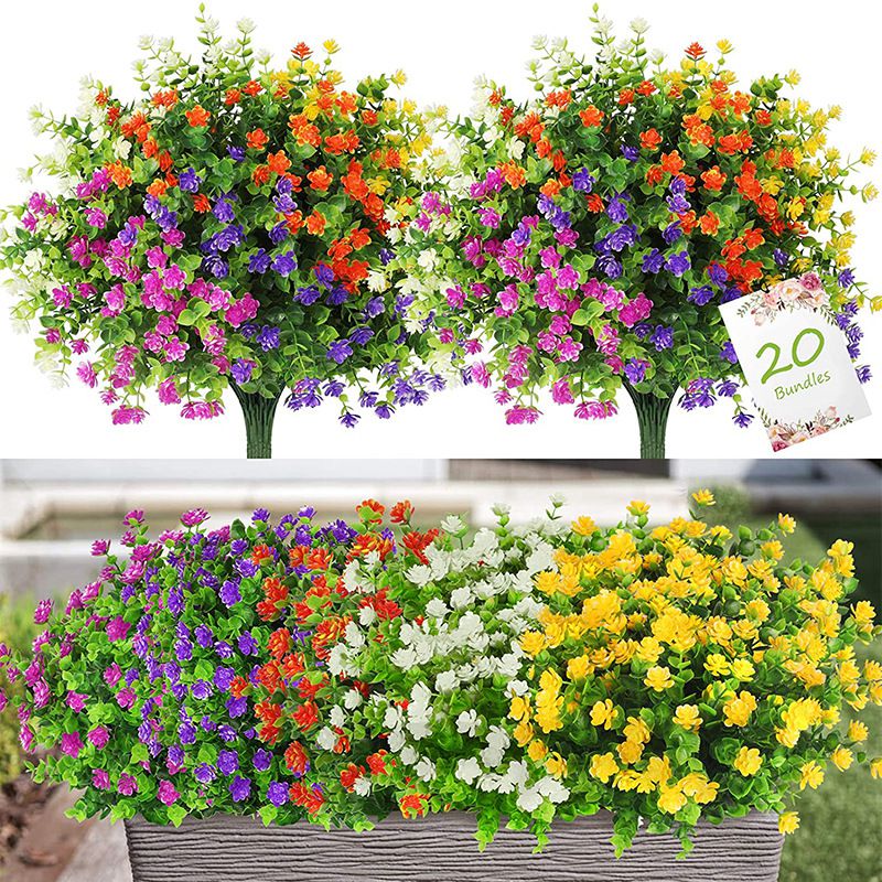 3/6개 인조 식물 꽃 유칼립투스 안개꽃 축제 결혼식  - Bonsai Garden Ideas 리뷰 및 가격