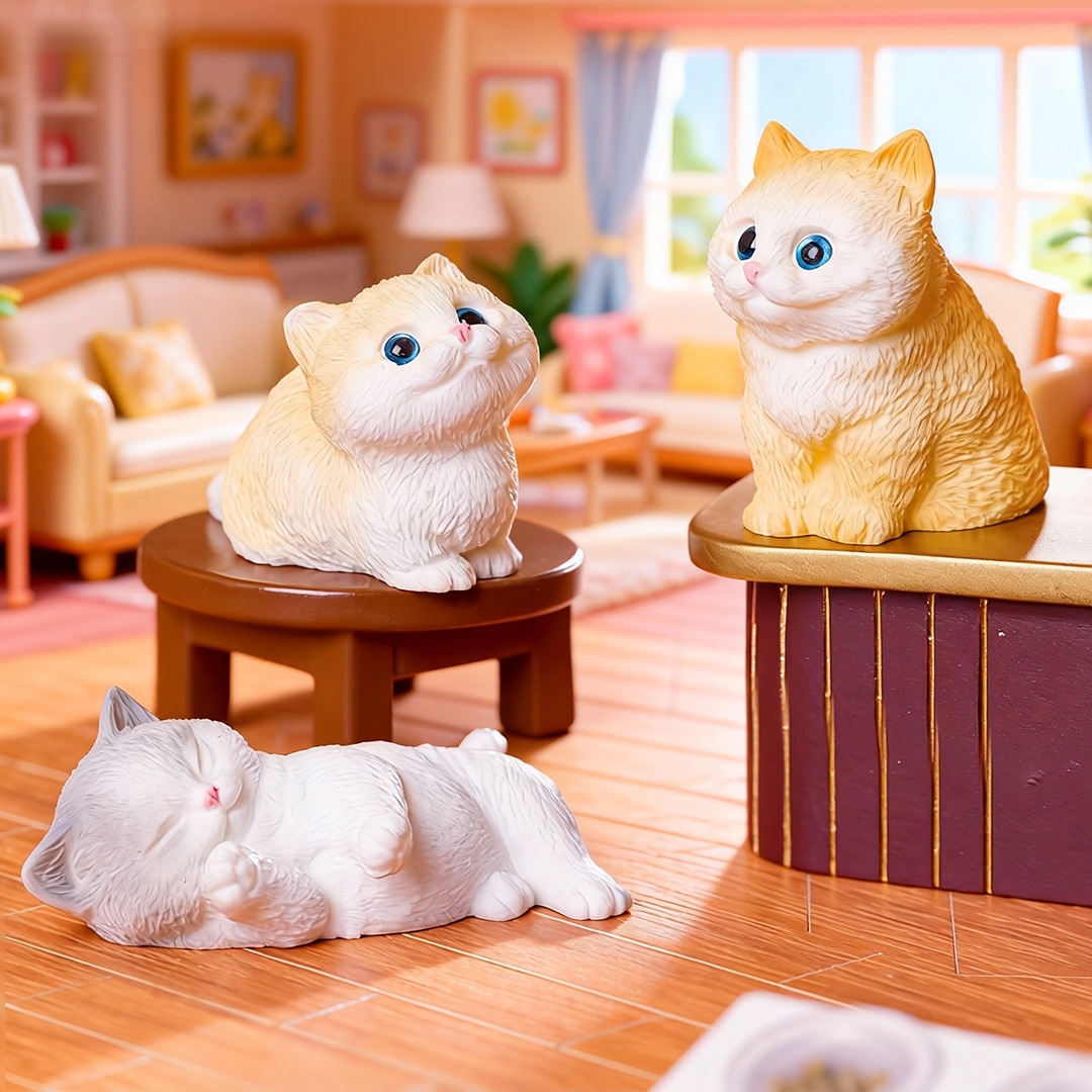 4개 세트 귀여운 고양이 소형 동물 모델 장식 레진 공 - Bonsai Garden Miniature 리뷰 및 가격