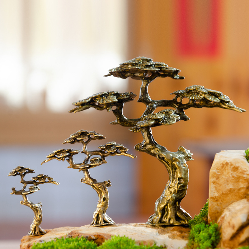 미니 환영 소나무 미니어처 입상 구리 작은 가짜 나무  - Bonsai Garden Ideas 리뷰 및 가격