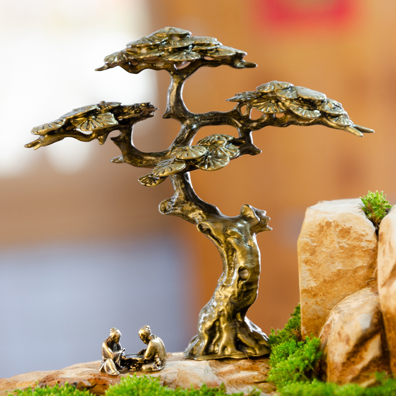 미니 환영 소나무 미니어처 입상 구리 작은 가짜 나무  - Bonsai Garden Ideas 리뷰 및 가격